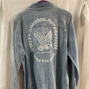 Harley Davidson Women’s Born For Speed Denim Shirt